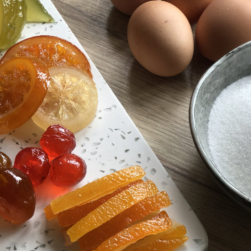 recette gâteau aux fruits confits